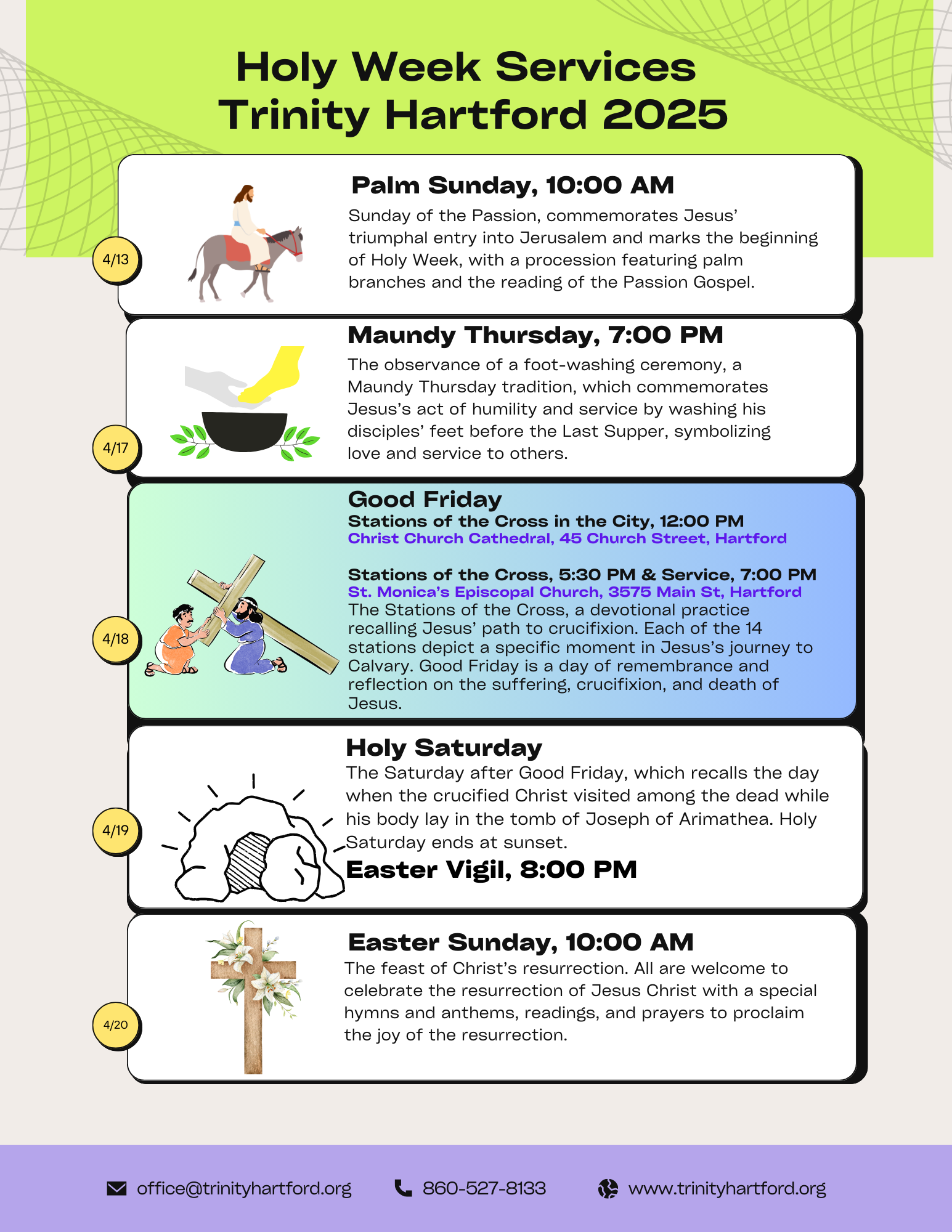 Holy Week Schedule